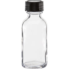 1oz BOSTON ROUND CLEAR GLASS BOTTLES