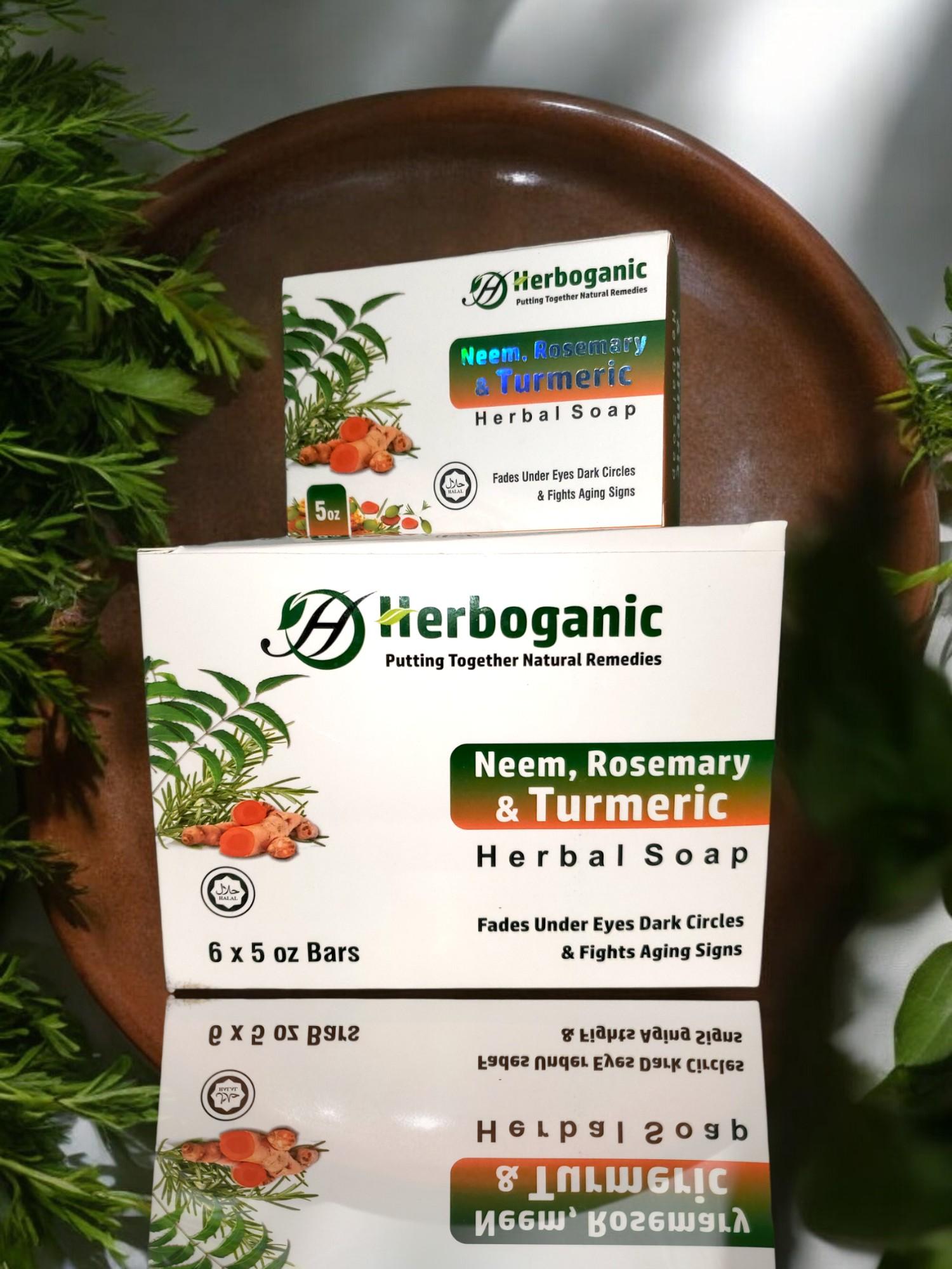 NEEM,ROSEMARY & TURMERIC 5oz HERBAL SOAP