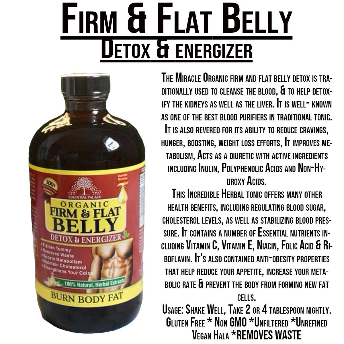 Organic Firm & Flat Belly Detox & Energizer, Burn Body Fat & Remove Waste 16 oz.